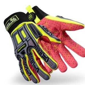 Men’s HexArmor Riglizard impact work gloves Sz L,Xl